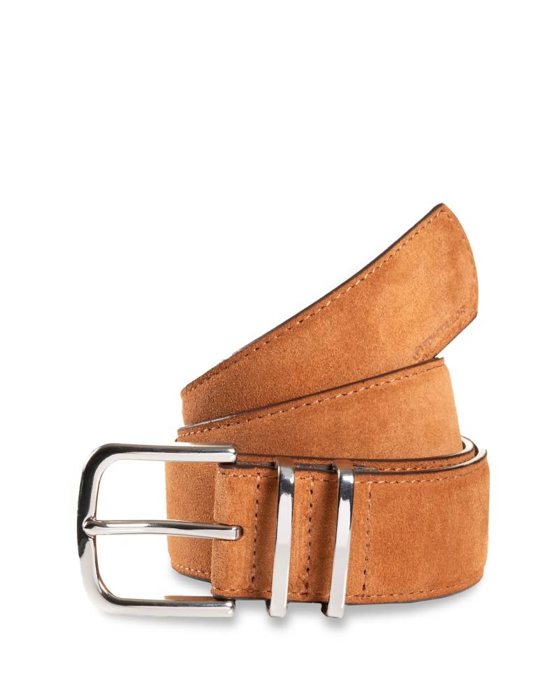 TOM TAILOR Damen TTMILLIE Ledergürtel mit abgerundeter Dornschließe, braun, Uni, Gr. 100 von Tom Tailor