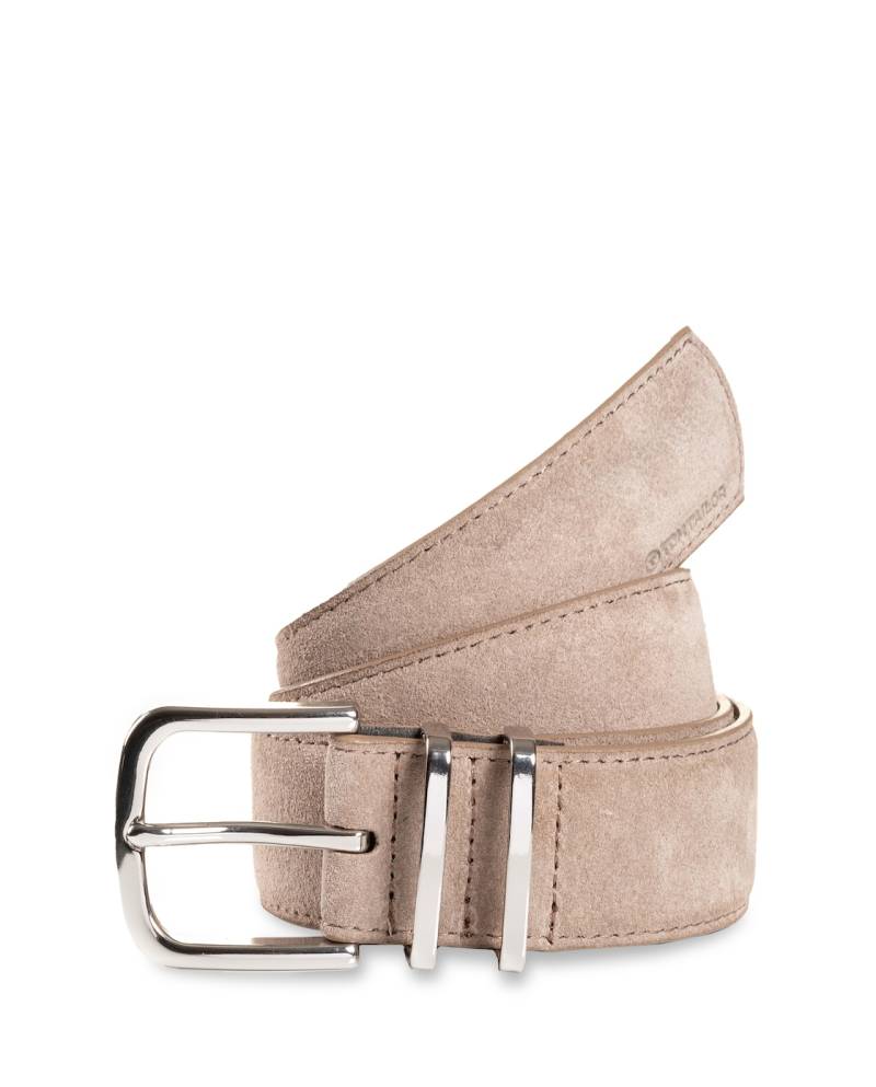 TOM TAILOR Damen TTMILLIE Ledergürtel mit abgerundeter Dornschließe, grau, Uni, Gr. 90 von Tom Tailor