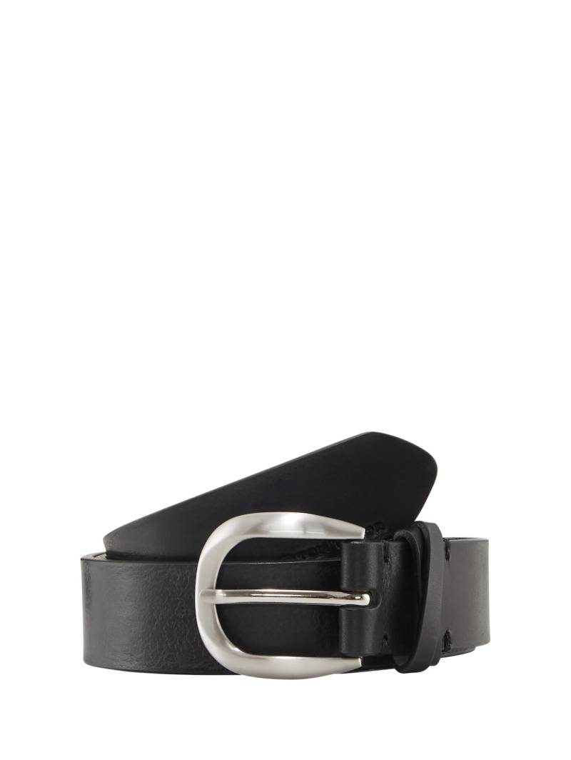 TOM TAILOR Damen TTNANCY Ledergürtel mit abgerundeter Dornschließe, schwarz, Uni, Gr. 85 von Tom Tailor