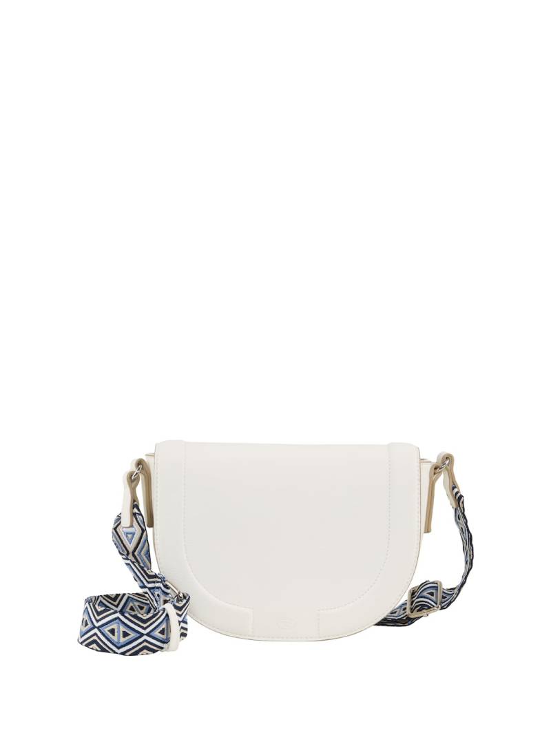 TOM TAILOR Damen TTNANI Umhängetasche mit gemustertem Webriemen, weiß, Uni, Gr. ONESIZE von Tom Tailor