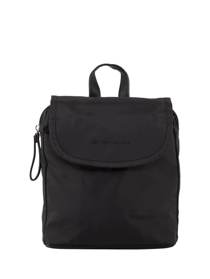 TOM TAILOR Damen TTSANSA M Rucksack mit Überschlag, schwarz, Uni, Gr. ONESIZE von Tom Tailor