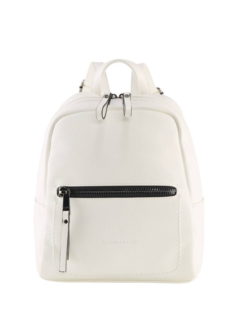 TOM TAILOR Damen TTTAMARA S Rucksack in Canvas-Optik, weiß, Uni, Gr. ONESIZE von Tom Tailor