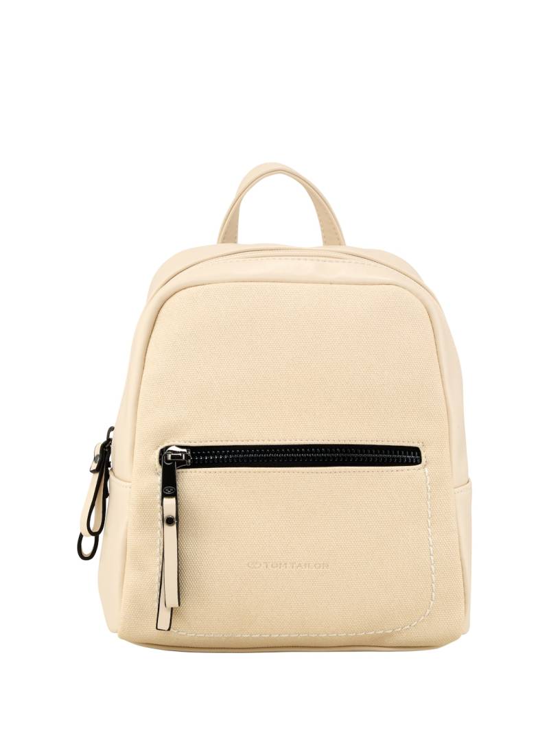 TOM TAILOR Damen TTTAMARA S Rucksack in Canvas-Optik, beige, Uni, Gr. ONESIZE von Tom Tailor