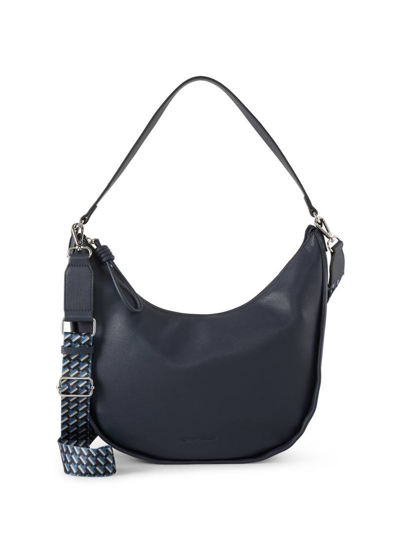TOM TAILOR Damen TTTATIANA M Schultertasche mit gemustertem Webriemen, blau, Uni, Gr. ONESIZE von Tom Tailor