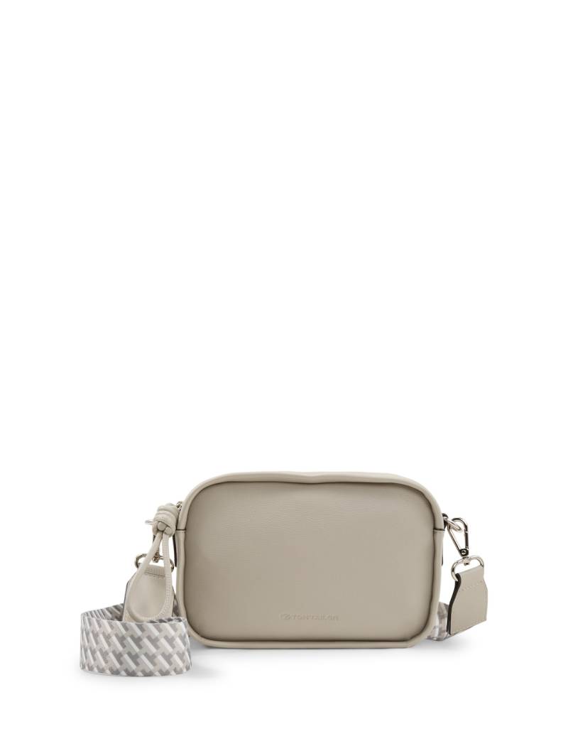 TOM TAILOR Damen TTTATIANA Umhängetasche mit gemustertem Webriemen, grau, Uni, Gr. ONESIZE von Tom Tailor