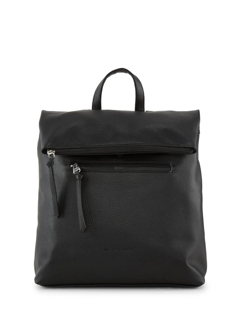 TOM TAILOR Damen TTTINNA Rucksack mit Umschlag, schwarz, Uni, Gr. ONESIZE von Tom Tailor