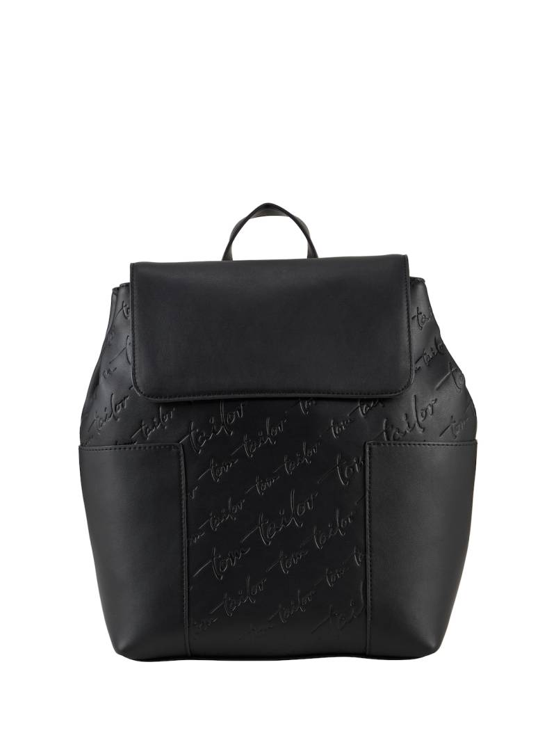 TOM TAILOR Damen TTWENDI M Rucksack mit Logo-Prägung, schwarz, Uni, Gr. ONESIZE von Tom Tailor