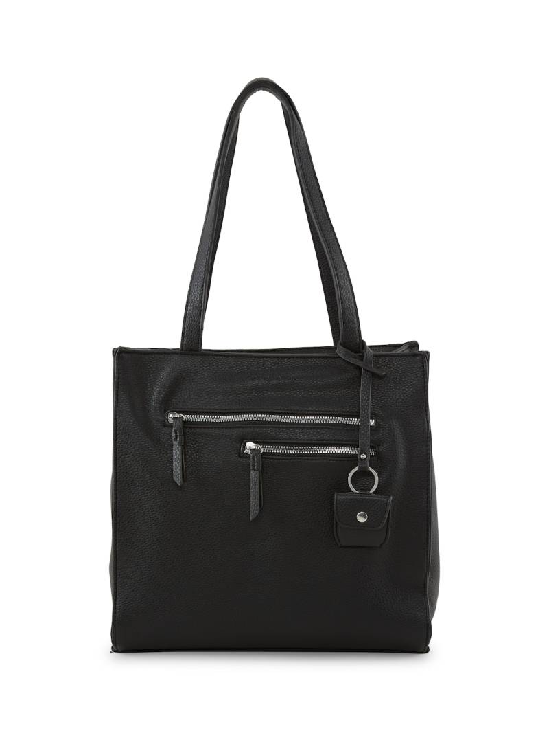 TOM TAILOR Damen TTWINONA M Shopper mit Reißverschluss-Details, schwarz, Uni, Gr. ONESIZE von Tom Tailor