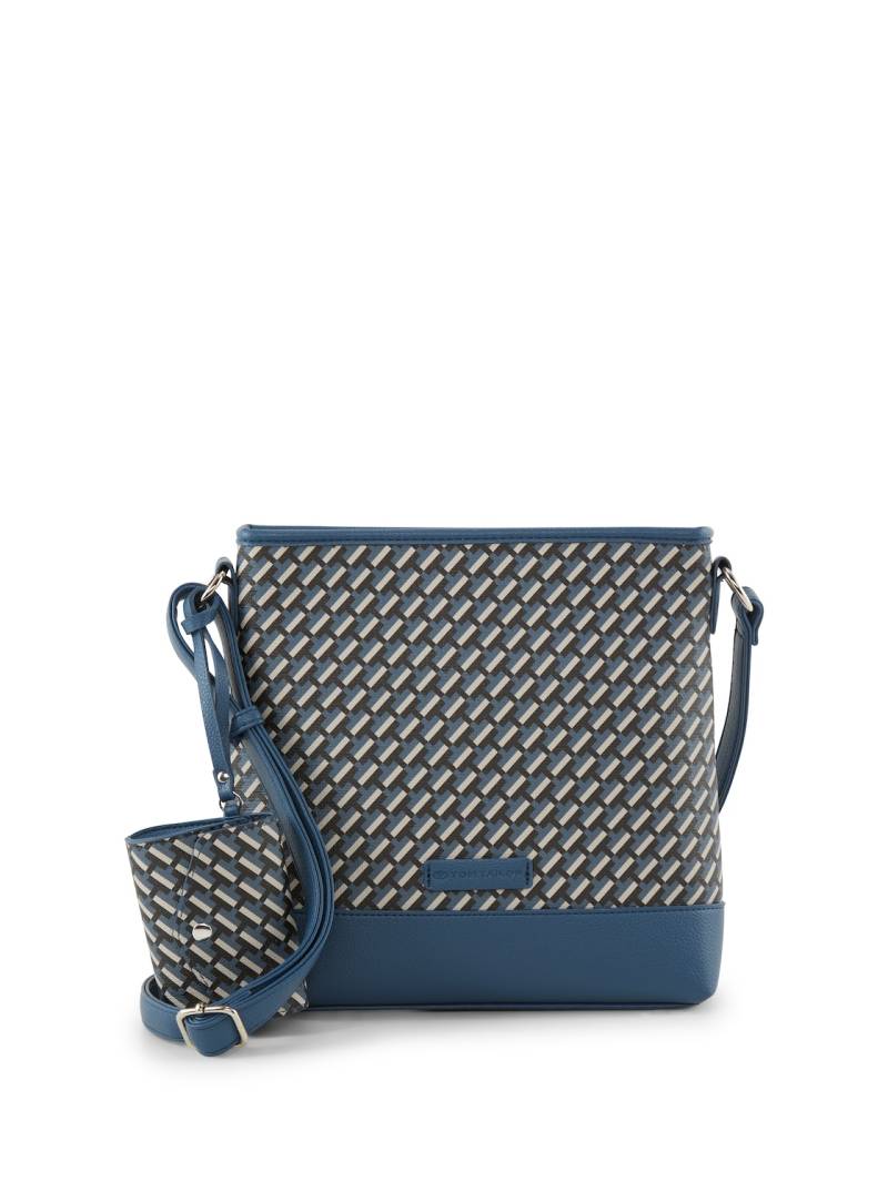 TOM TAILOR Damen TTXENIA M Umhängetasche mit Allover-Print, blau, Uni, Gr. ONESIZE von Tom Tailor