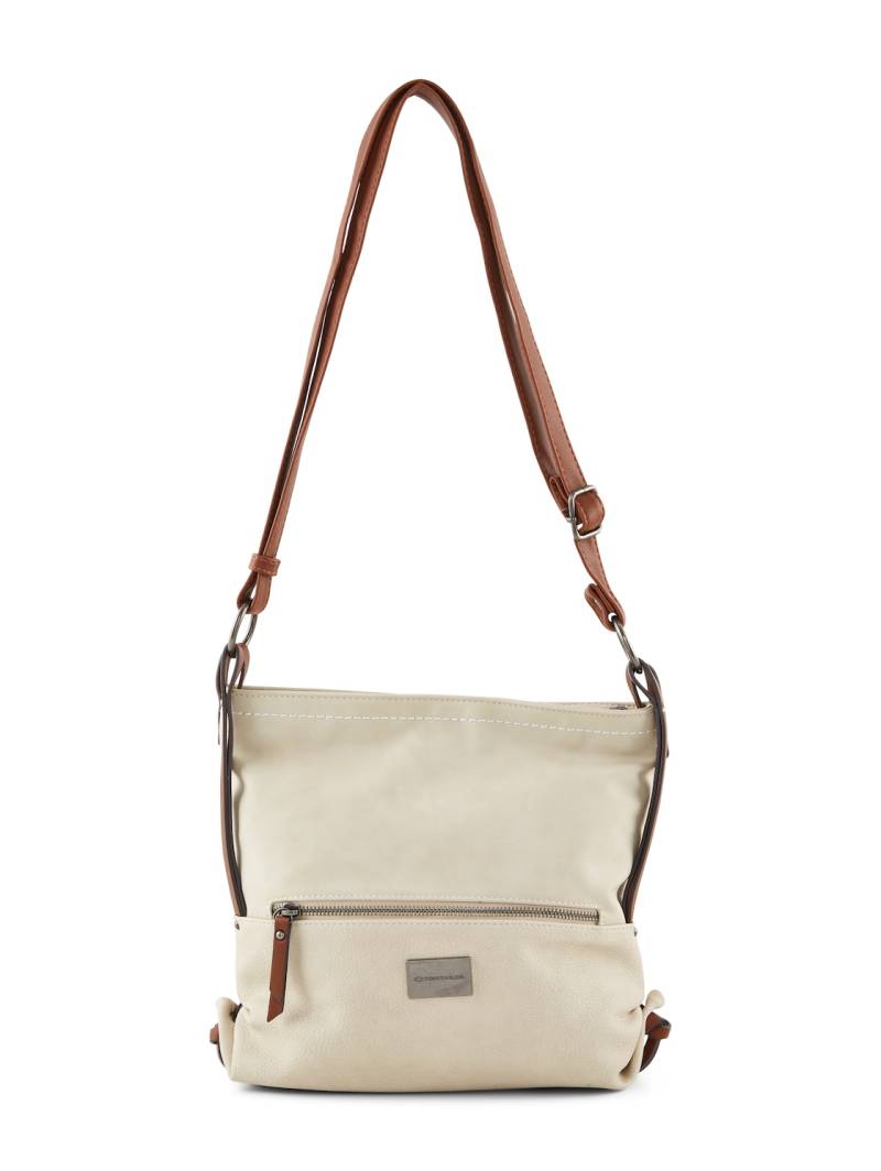 TOM TAILOR Damen TTELIN M Umhängetasche mit Material-Mix, weiß, Uni, Gr. ONESIZE von Tom Tailor