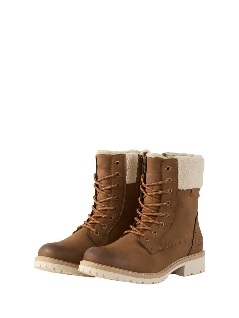 TOM TAILOR Damen Wasserdichte Stiefel mit Fütterung, braun, Uni, Gr. 37 von Tom Tailor