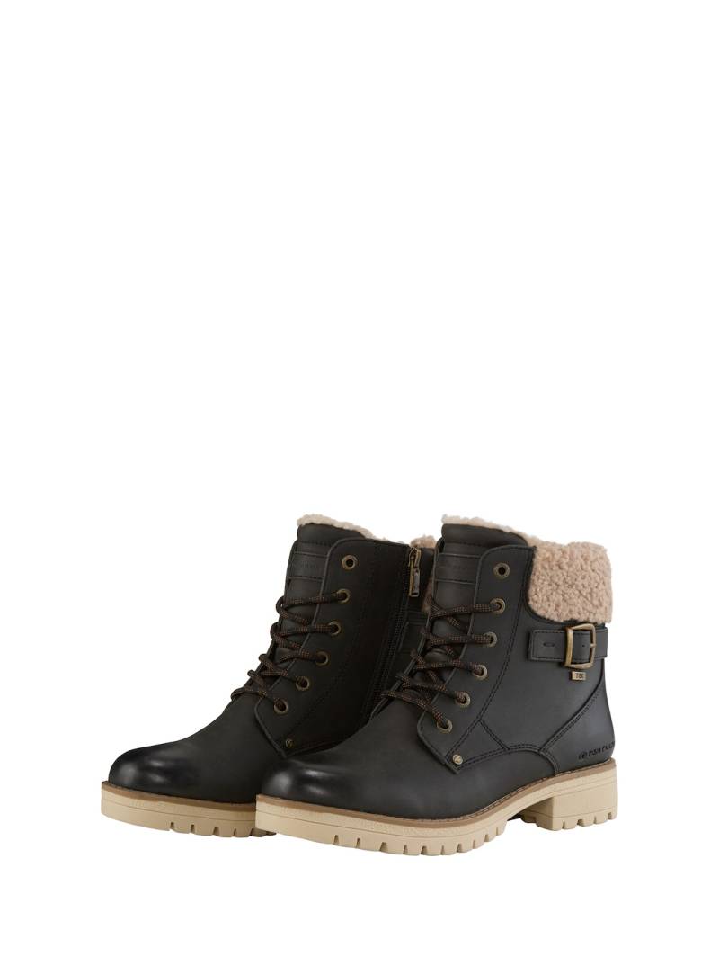 TOM TAILOR Damen Wasserdichte Stiefel mit Fütterung, schwarz, Uni, Gr. 41 von Tom Tailor