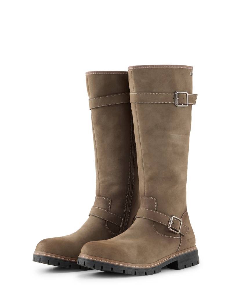 TOM TAILOR Damen Wasserfeste Stiefel mit Fütterung, beige, Uni, Gr. 41 von Tom Tailor