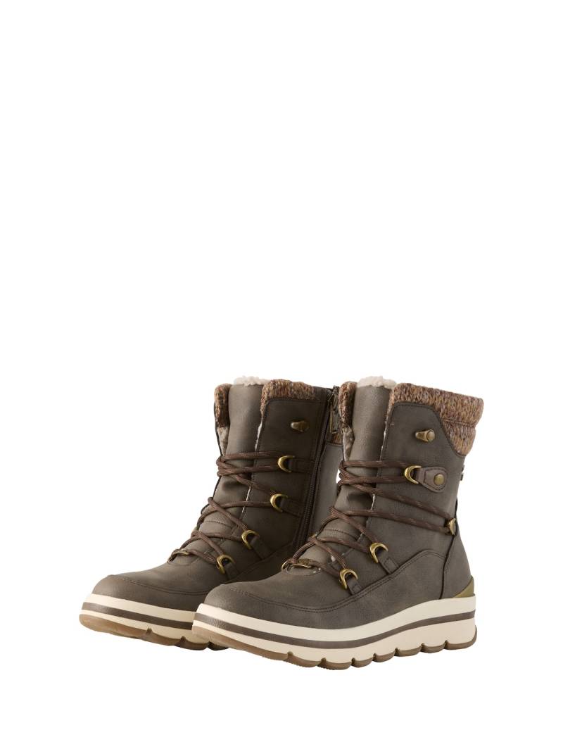 TOM TAILOR Damen Wasserfeste Stiefel mit Fütterung, braun, Uni, Gr. 38 von Tom Tailor