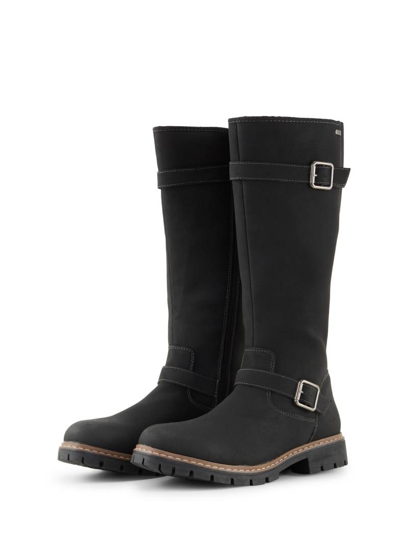 TOM TAILOR Damen Wasserfeste Stiefel mit Fütterung, schwarz, Uni, Gr. 37 von Tom Tailor