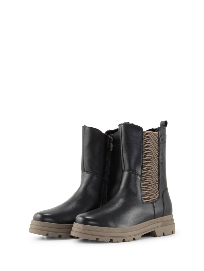 TOM TAILOR Damen Wasserfeste Stiefel mit Fütterung, schwarz, Uni, Gr. 38 von Tom Tailor