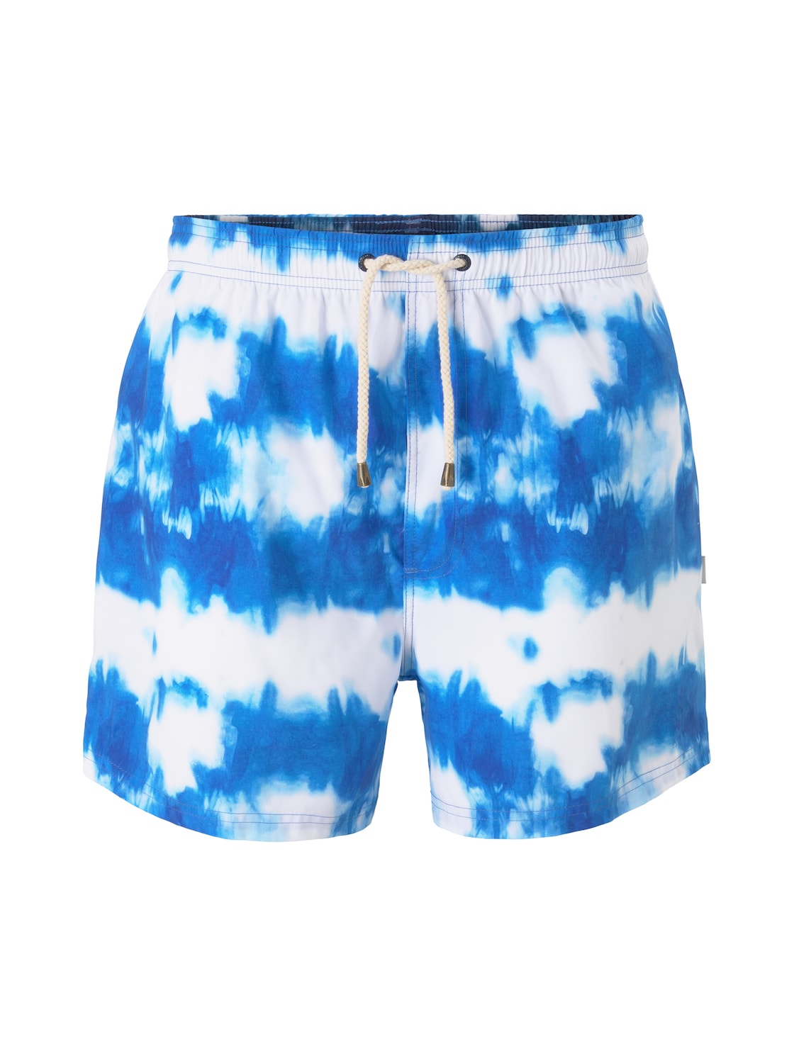 TOM TAILOR Herren Badeshorts in Batik-Musterung, blau, Gr. L von Tom Tailor