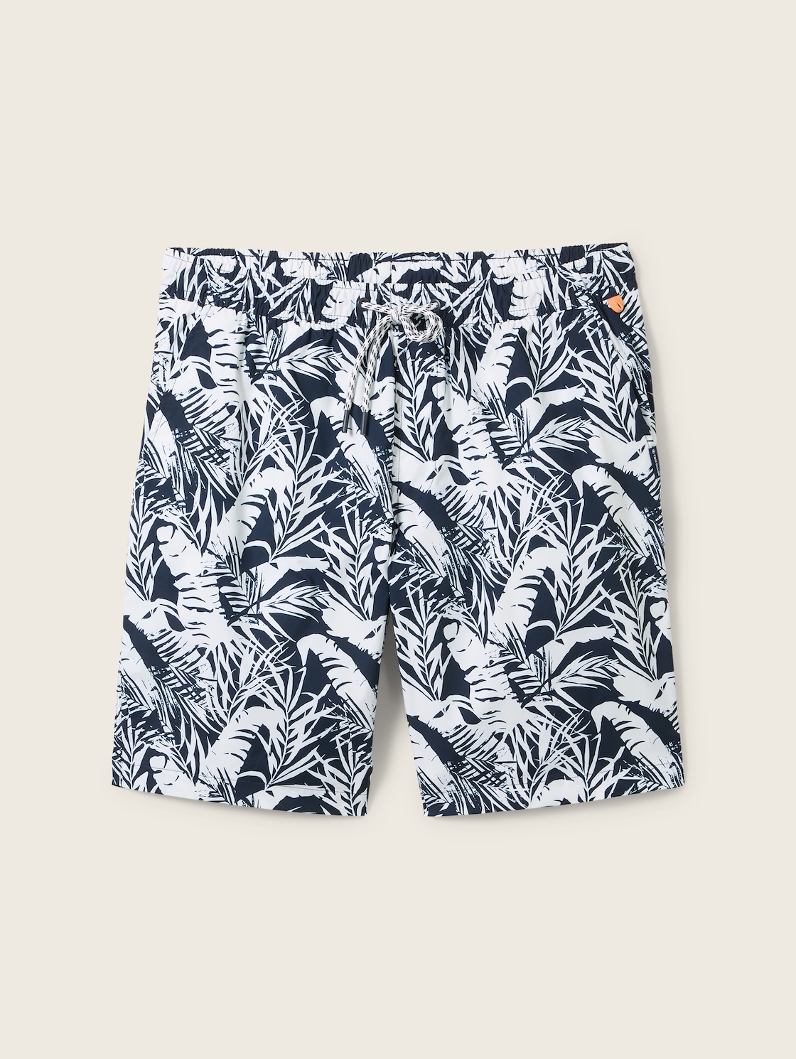 TOM TAILOR Herren Badeshorts mit Allover-Print, blau, Allover Print, Gr. S von Tom Tailor