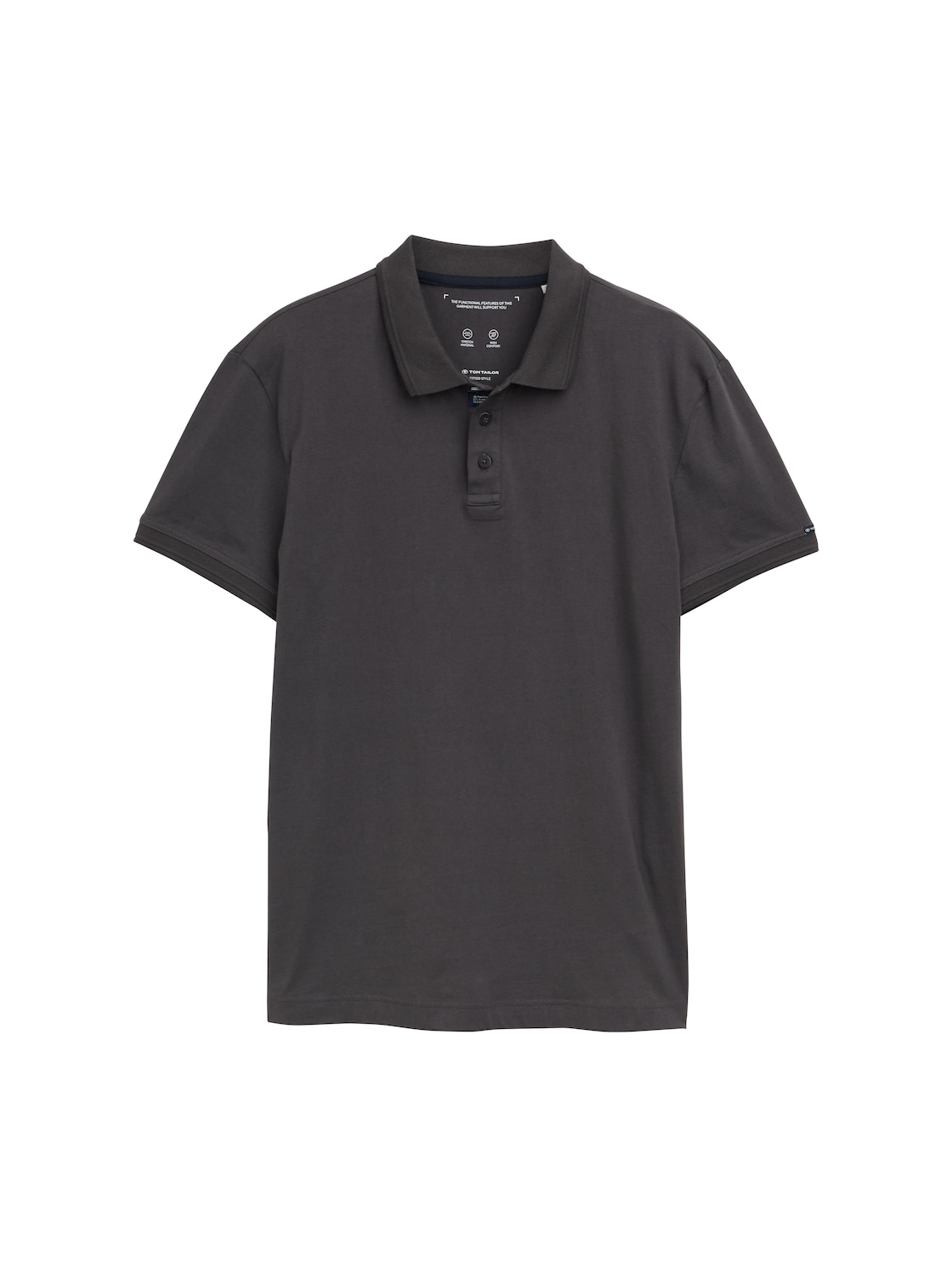 TOM TAILOR Herren Basic Jersey Poloshirt, schwarz, Uni, Gr. S von Tom Tailor