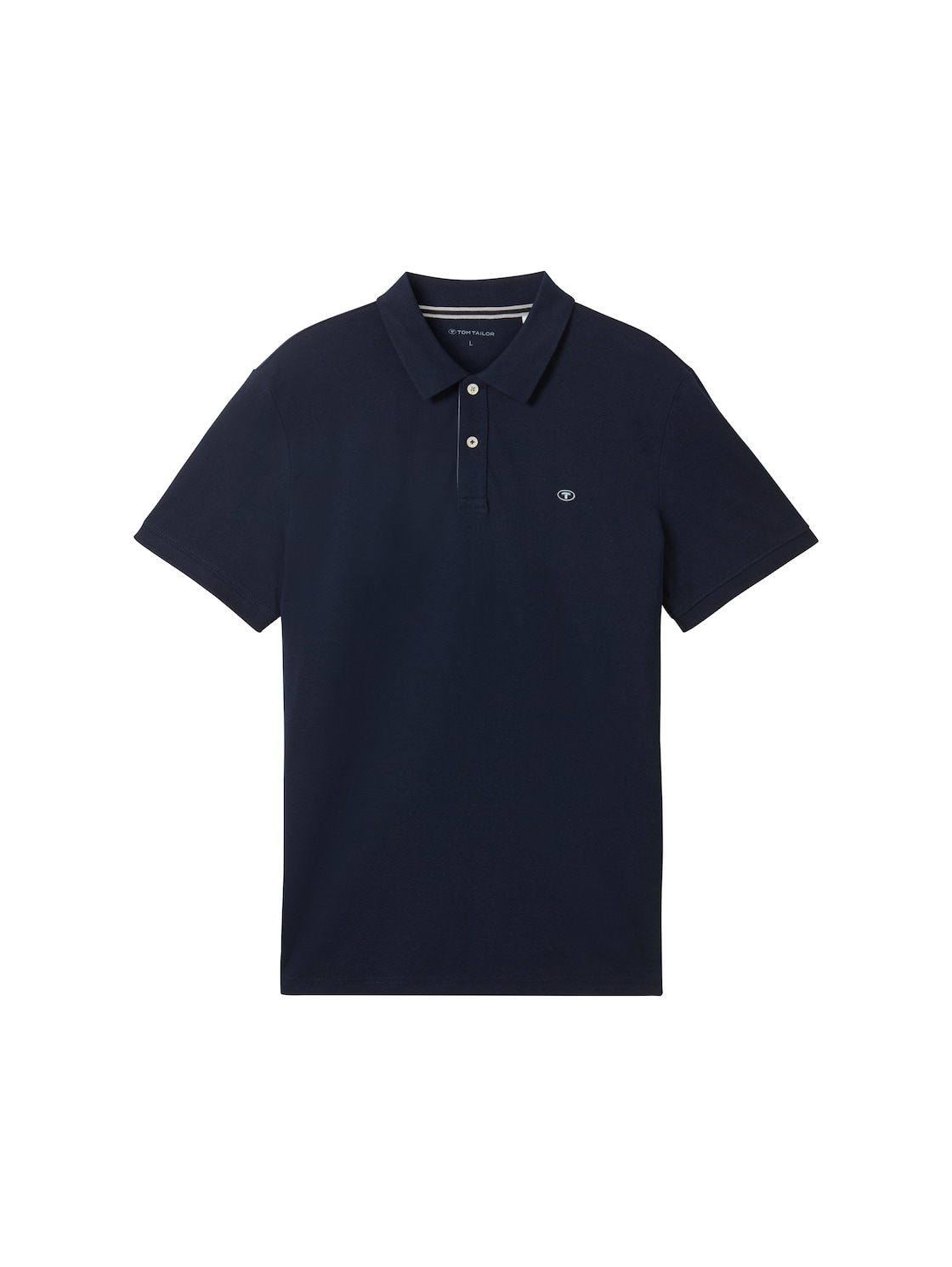 TOM TAILOR Herren Piqué Poloshirt aus Baumwolle, blau, Uni, Gr. M von Tom Tailor