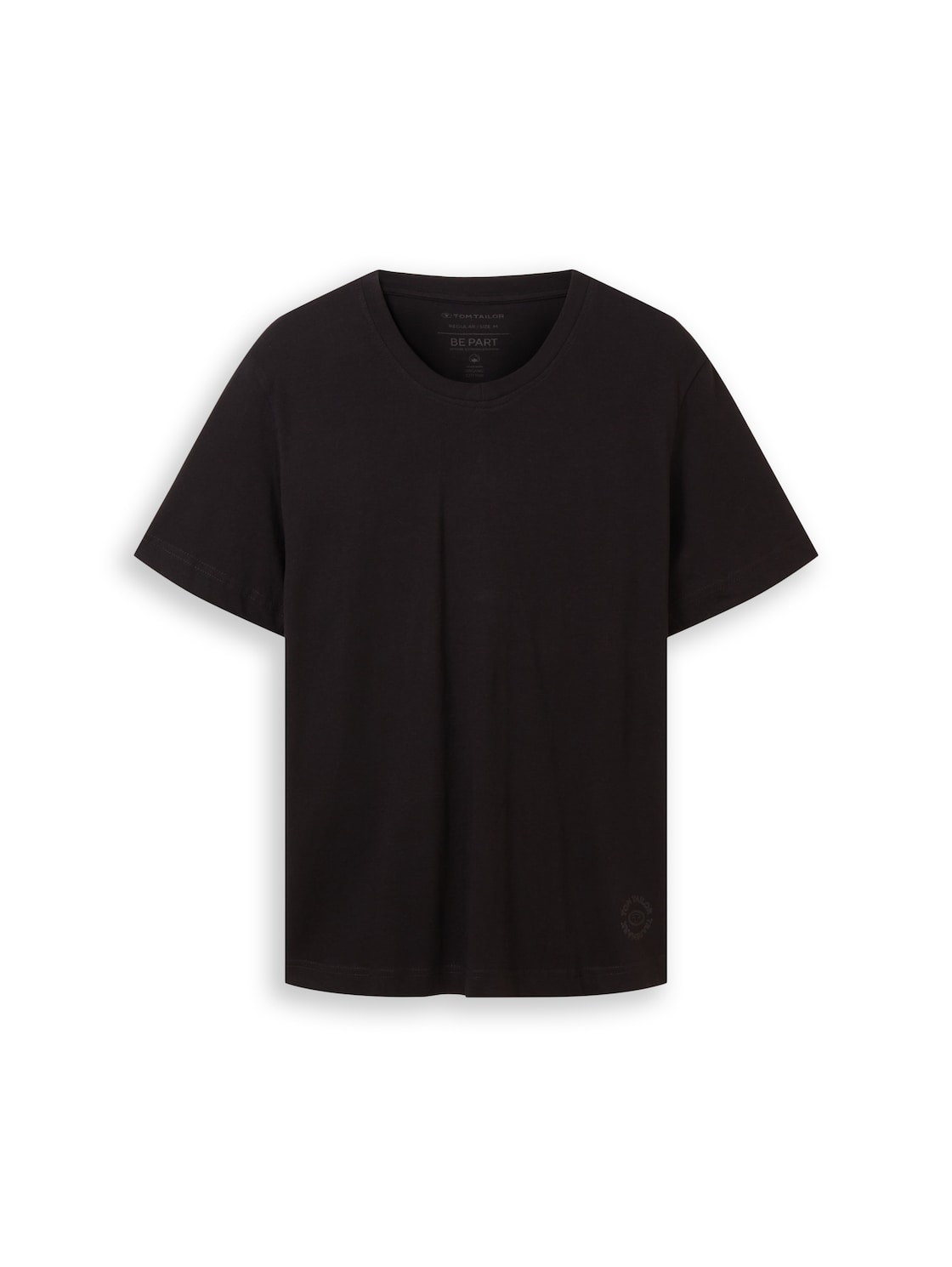 TOM TAILOR Herren Basic T-Shirt im 2er-Pack mit V-Ausschnitt, schwarz, Uni, Gr. XXL von Tom Tailor