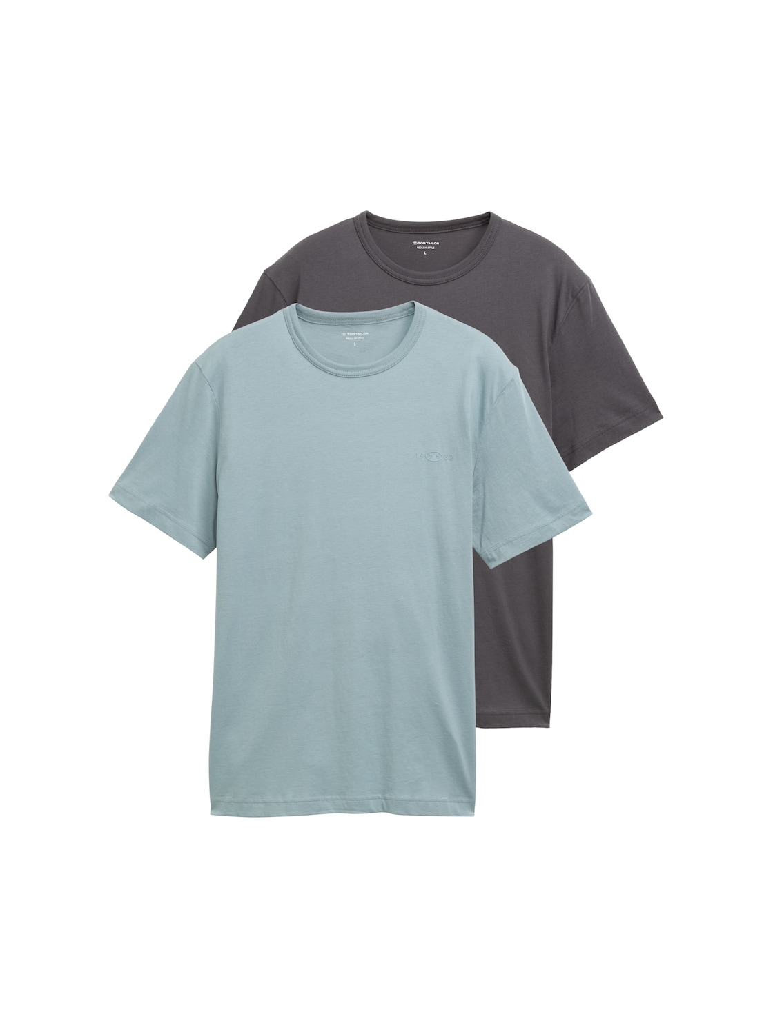TOM TAILOR Herren Basic T-Shirts im 2er-Pack, grün, Uni, Gr. XXL von Tom Tailor