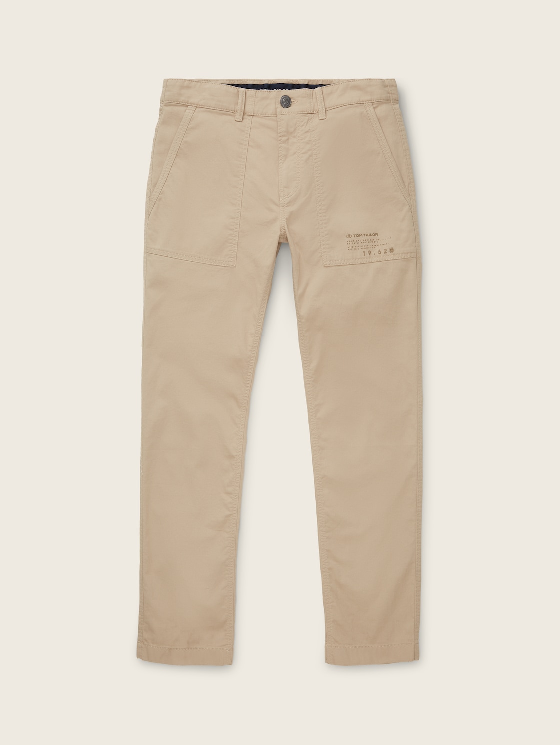 TOM TAILOR Herren Chino Hose im Utility Stil, braun, Uni, Gr. 30/34 von Tom Tailor