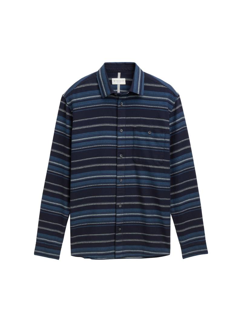 TOM TAILOR Herren Comfort Fit Hemd mit Streifenmuster, blau, Gestreift, Gr. XS TOM TAILOR Herren Comfort Fit Hemd mit Streifenmuster, blau, Gestreift, Gr. XS von Tom Tailor