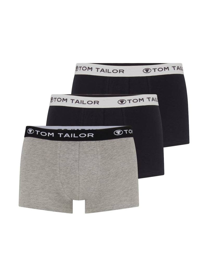 TOM TAILOR Herren Kurze Boxershorts im 3er-Pack, grau, Uni, Gr. L/6 von Tom Tailor