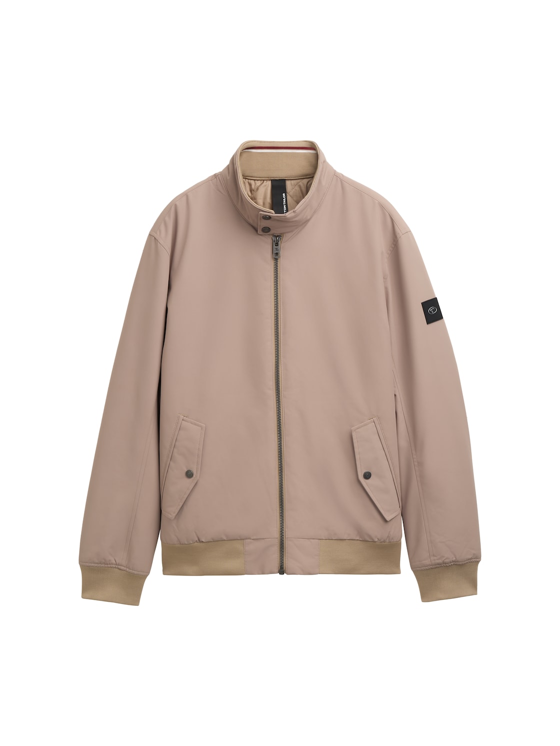 TOM TAILOR Herren Jacke mit Stehkragen, braun, Uni, Gr. S von Tom Tailor
