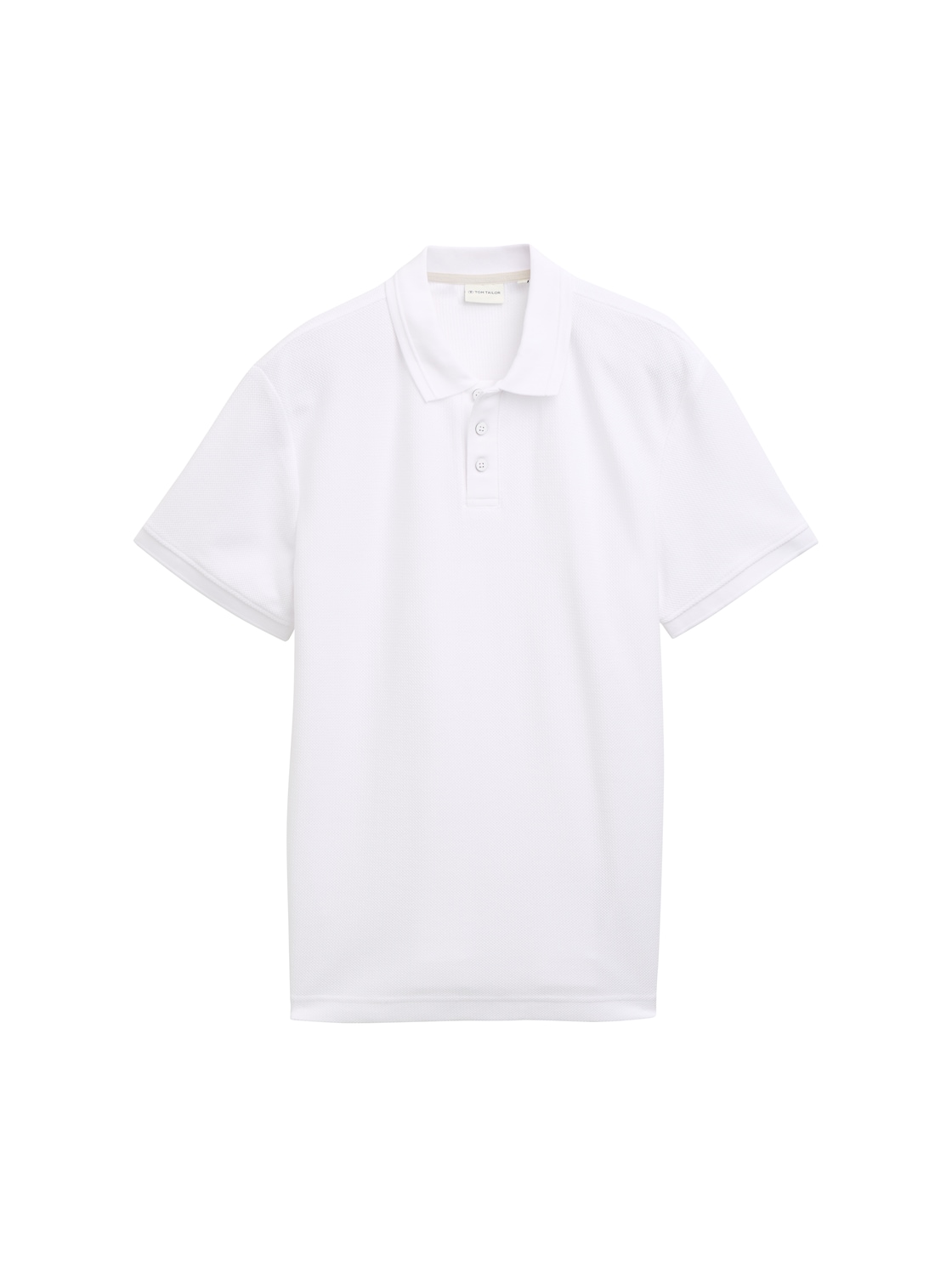 TOM TAILOR Herren Jersey Poloshirt aus Baumwolle, weiß, Uni, Gr. XXL von Tom Tailor