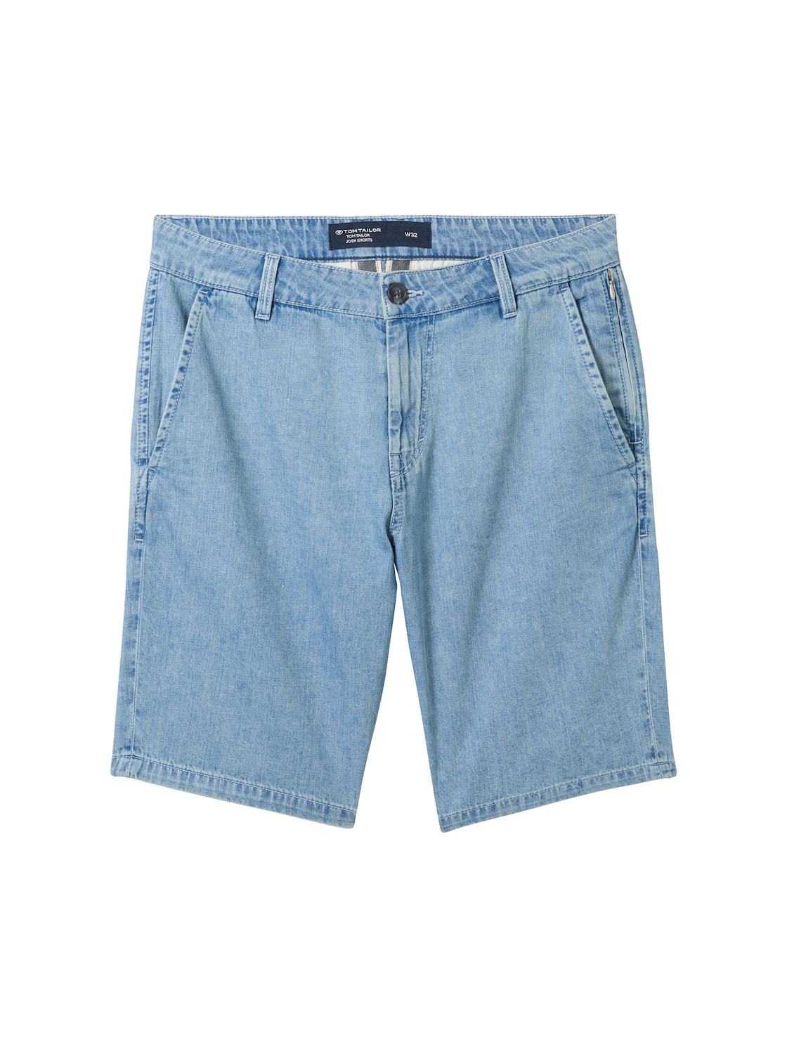 TOM TAILOR Herren Josh Chino Shorts, blau, Uni, Gr. 30 von Tom Tailor