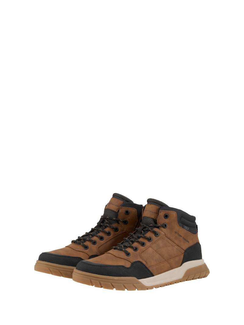 TOM TAILOR Herren Kunstleder Stiefel, braun, Uni, Gr. 41 von Tom Tailor