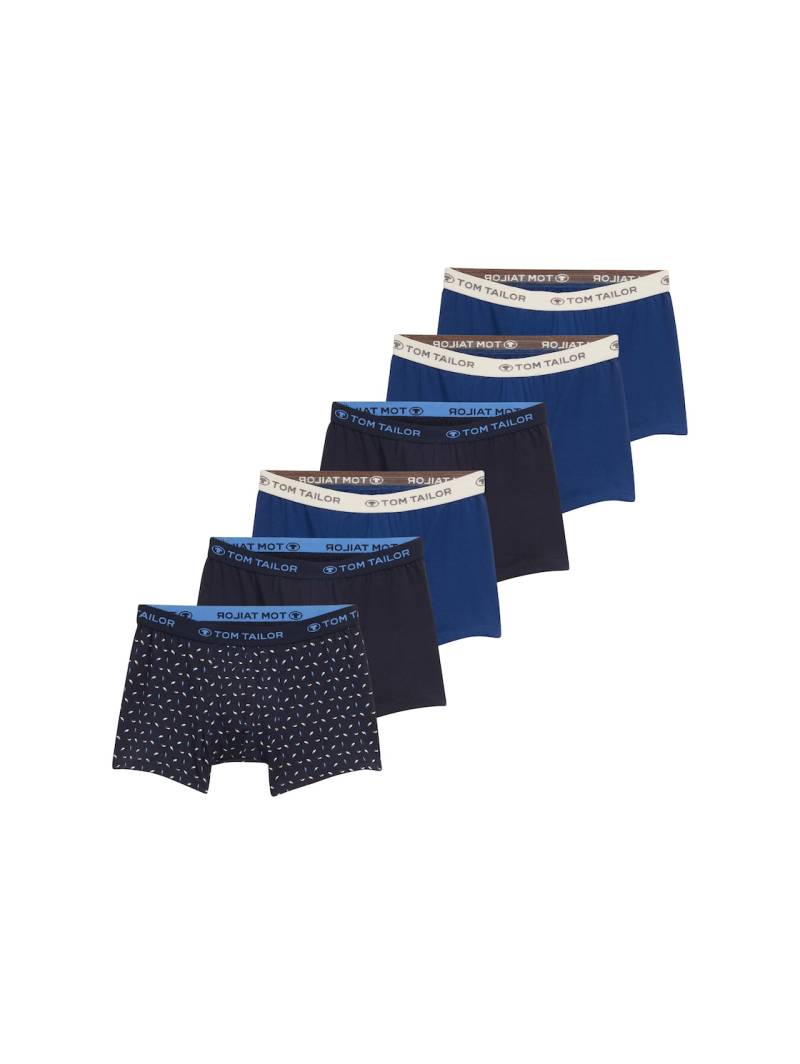 TOM TAILOR Herren Kurze Boxershorts im 6er-Pack, rot, Uni, Gr. S/4 von Tom Tailor