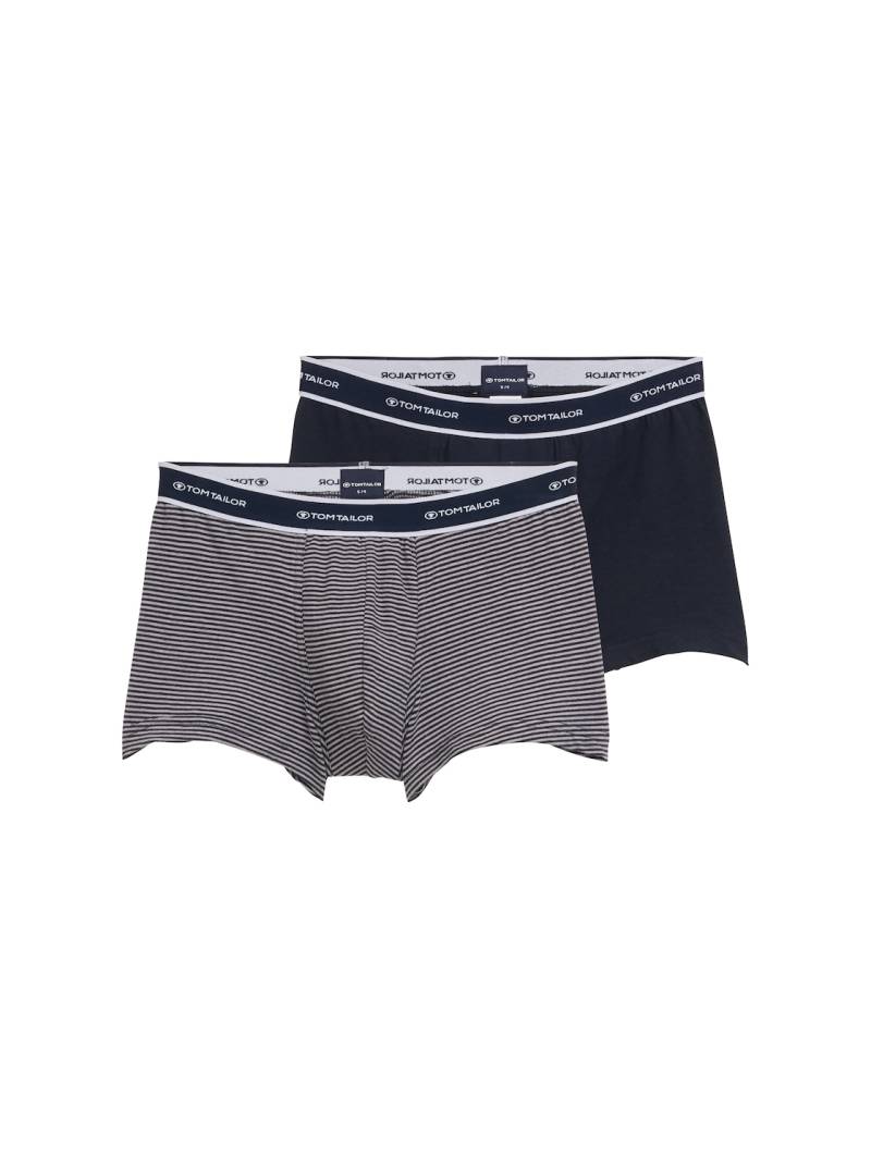 TOM TAILOR Herren Kurze Boxershorts im 2er-Pack, blau, Uni, Gr. M/5 von Tom Tailor