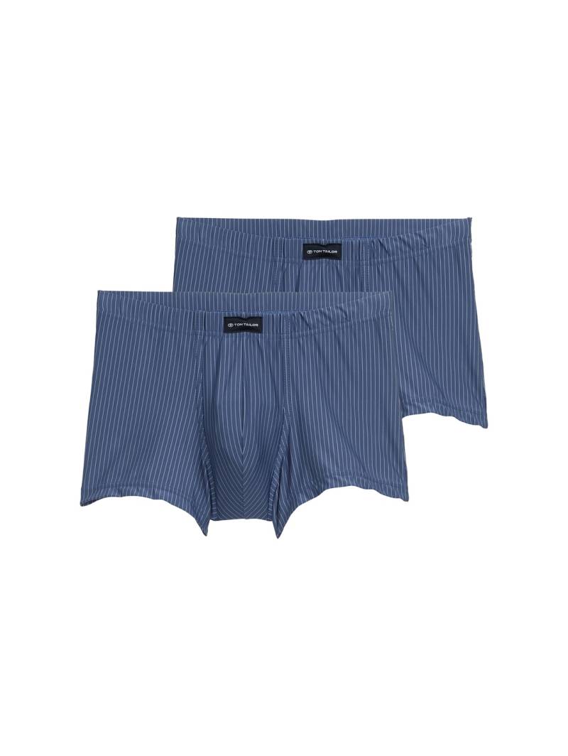 TOM TAILOR Herren Kurze Boxershorts im 2er-Pack, blau, Uni, Gr. M/5 von Tom Tailor