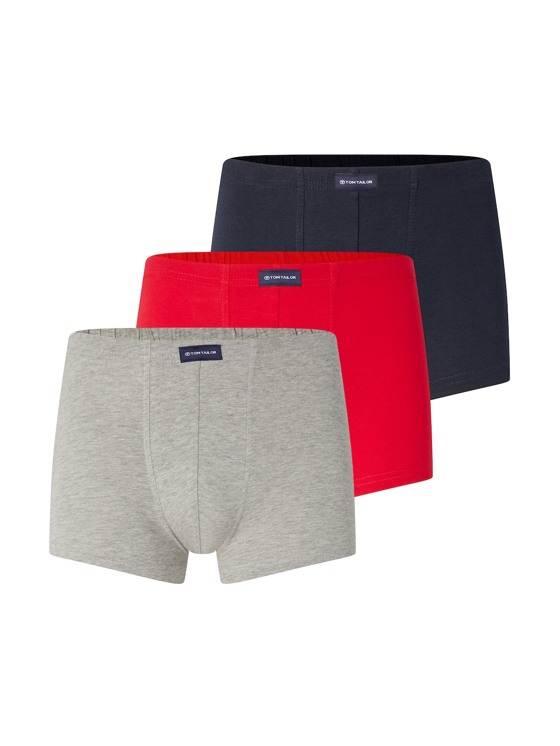 TOM TAILOR Herren Kurze Boxershorts im 3er-Pack, blau, Uni, Gr. XXL/8 von Tom Tailor