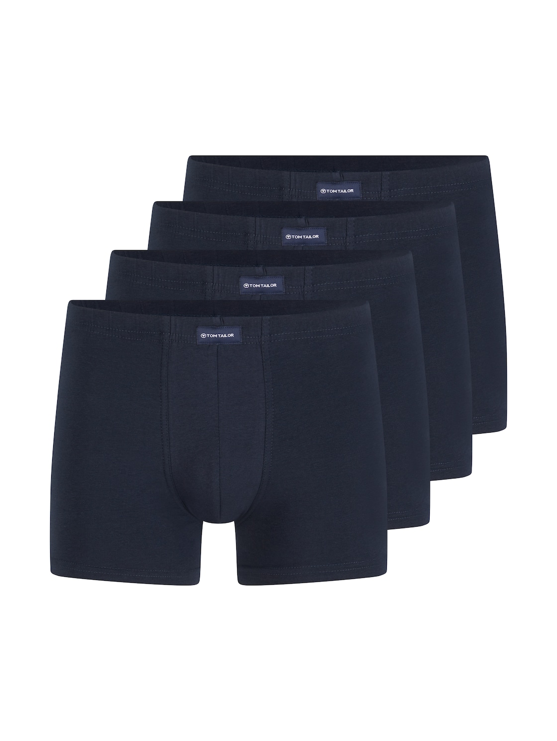 TOM TAILOR Herren Kurze Boxershorts im 4er-Pack, blau, Uni, Gr. XXL/8 von Tom Tailor