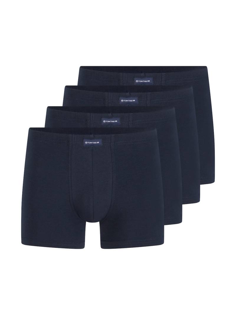 TOM TAILOR Herren Kurze Boxershorts im 4er-Pack, blau, Uni, Gr. XXL/8 von Tom Tailor