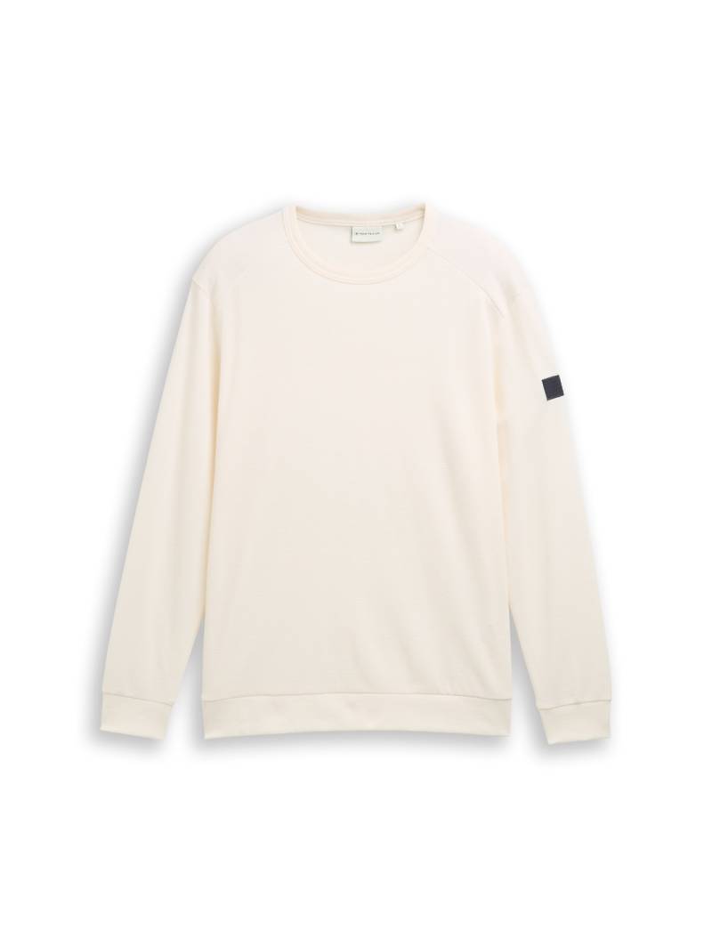 TOM TAILOR Herren Langarmshirt mit Waffelstruktur, braun, Uni, Gr. XXXL von Tom Tailor