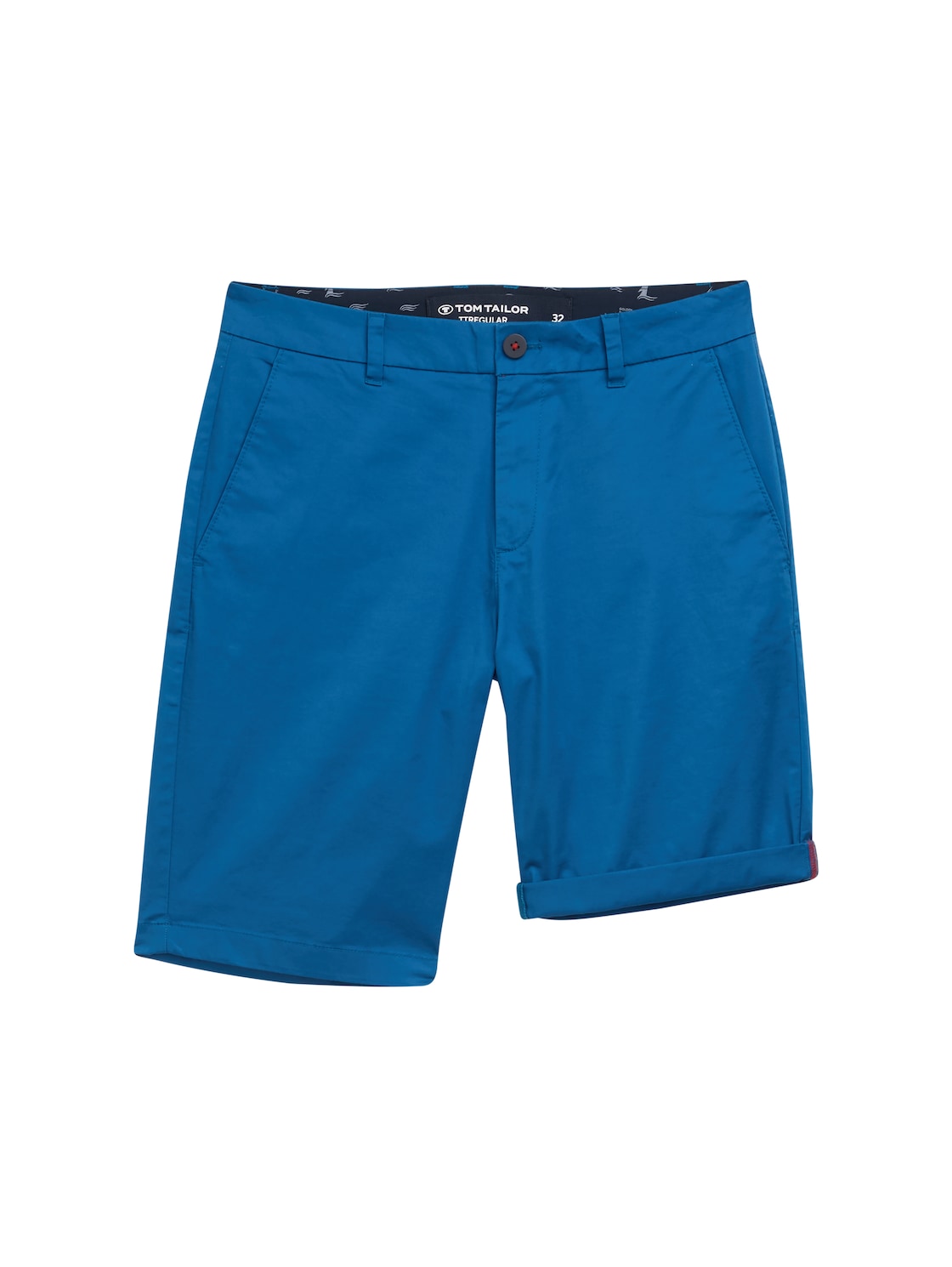 TOM TAILOR Herren Lightweight Regular Chino Shorts, blau, Uni, Gr. 30 von Tom Tailor
