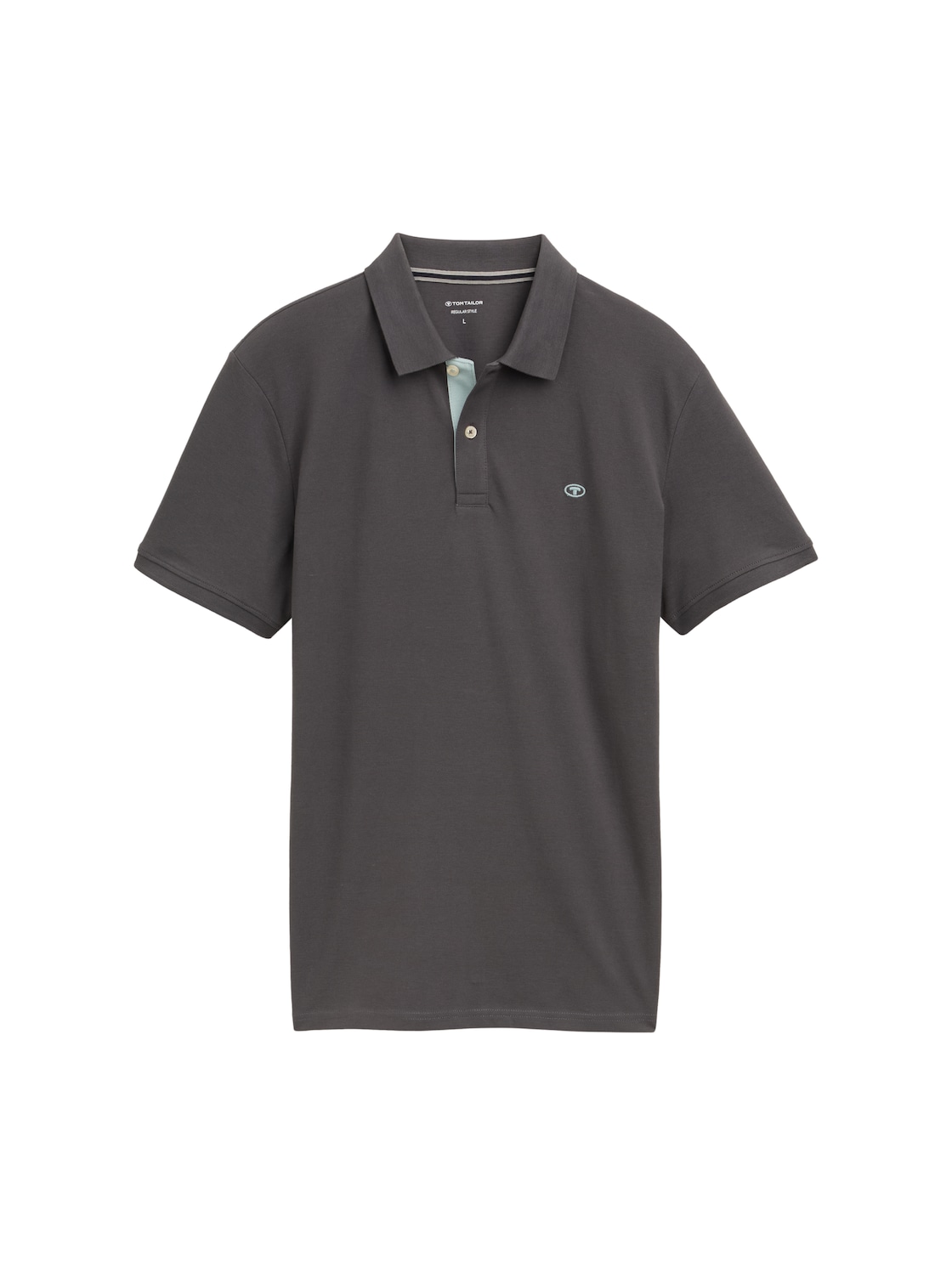 TOM TAILOR Herren Piqué Poloshirt aus Baumwolle, grau, Uni, Gr. XXXL von Tom Tailor