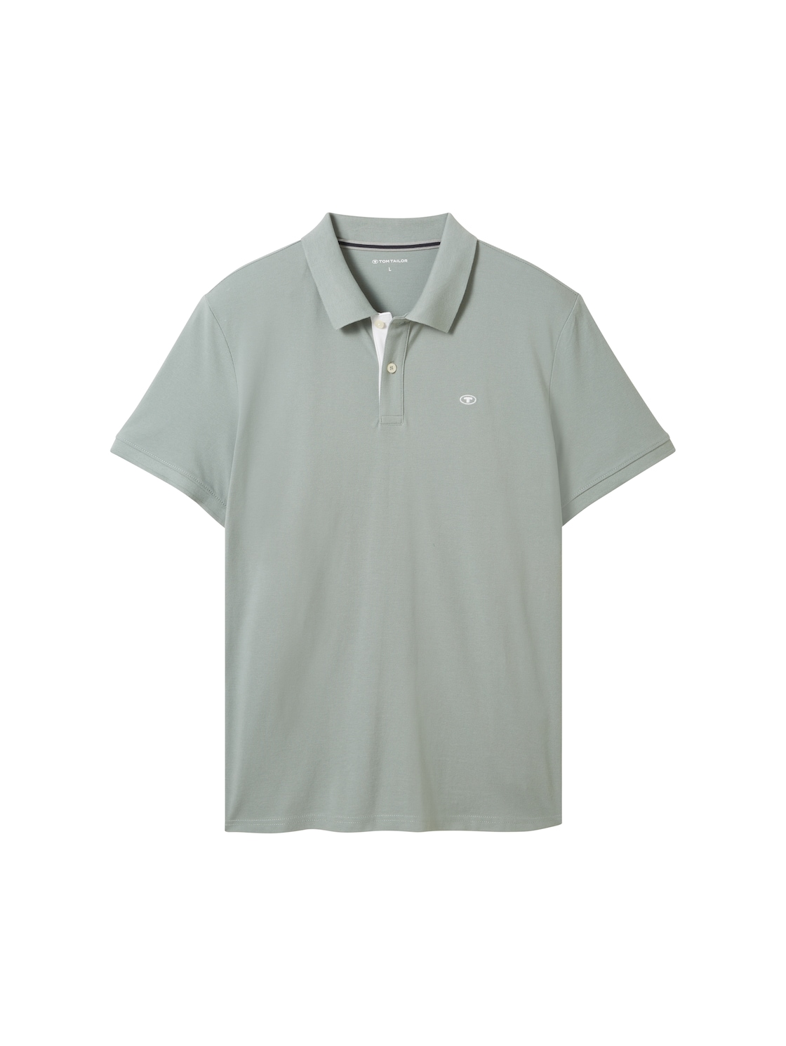 TOM TAILOR Herren Piqué Poloshirt mit Logo-Stickerei, grün, Uni, Gr. XL von Tom Tailor