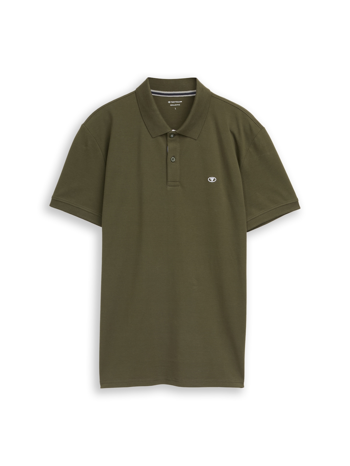 TOM TAILOR Herren Piqué Poloshirt mit Logo-Stickerei, grün, Uni, Gr. XXL von Tom Tailor