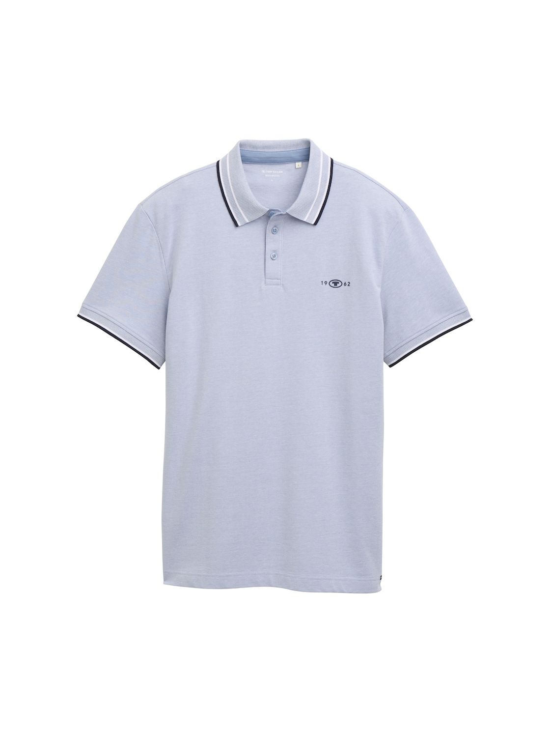 TOM TAILOR Herren Piqué Poloshirt mit Stretch, blau, Uni, Gr. L von Tom Tailor