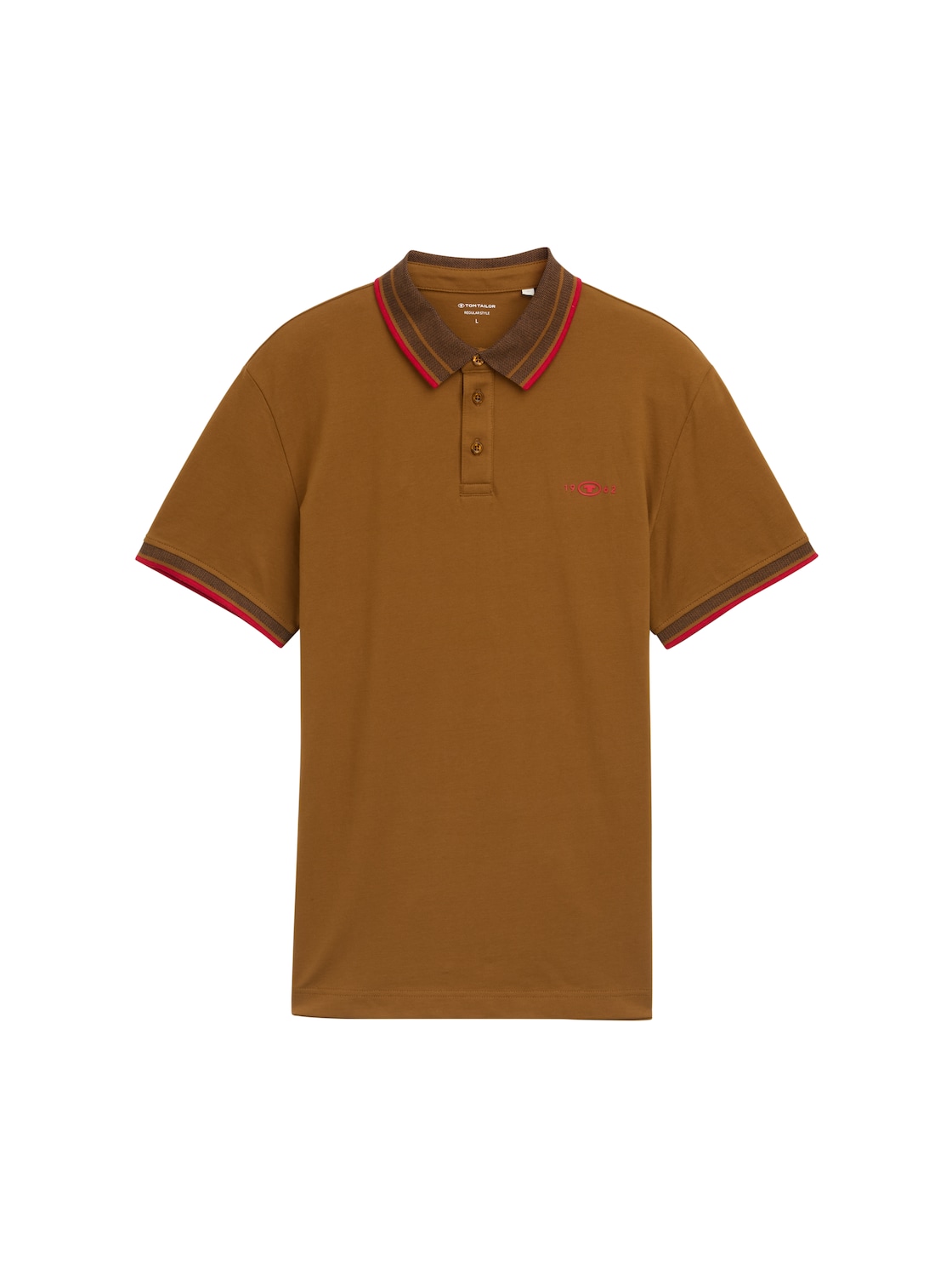 TOM TAILOR Herren Piqué Poloshirt mit Stretch, braun, Uni, Gr. L von Tom Tailor