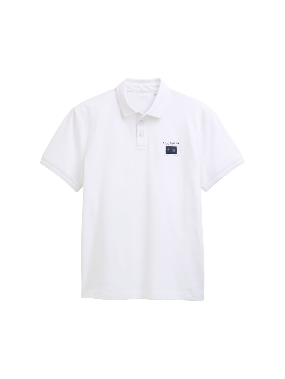 TOM TAILOR Herren Piqué Poloshirt mit Stretch, weiß, Uni, Gr. M von Tom Tailor