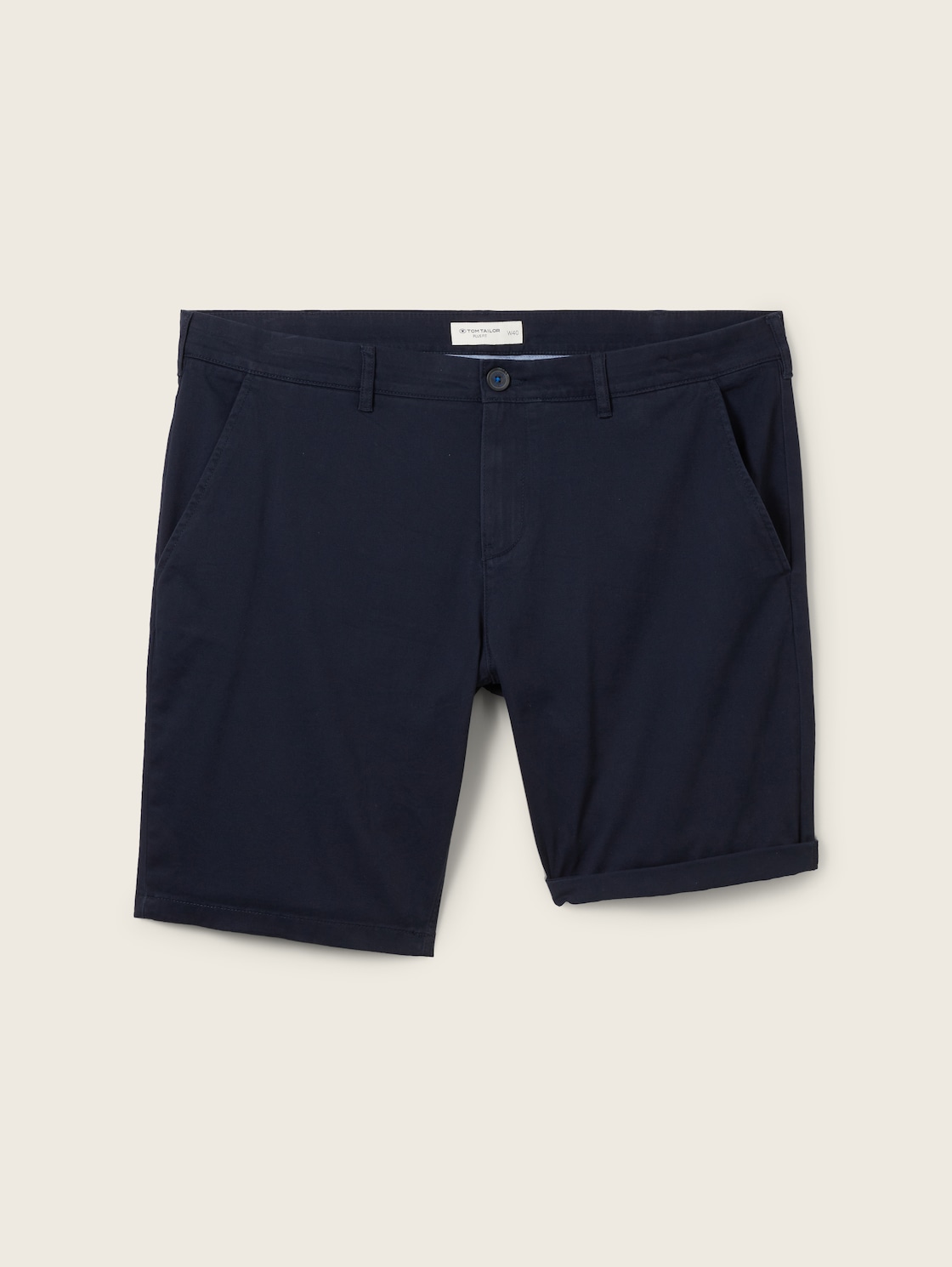 TOM TAILOR Herren Plus - Chino Shorts, blau, Uni, Gr. 46 von Tom Tailor