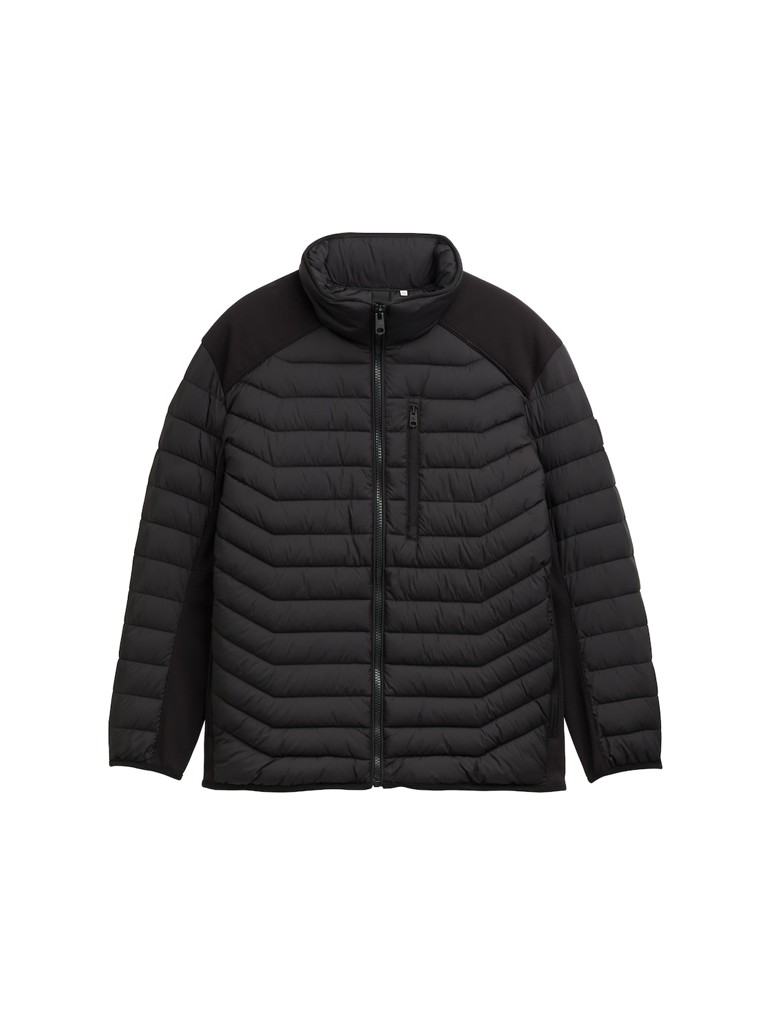 TOM TAILOR Herren Plus Size - Hybrid Lightweight Steppjacke mit Stehkragen, schwarz, Uni, Gr. 3XL von Tom Tailor