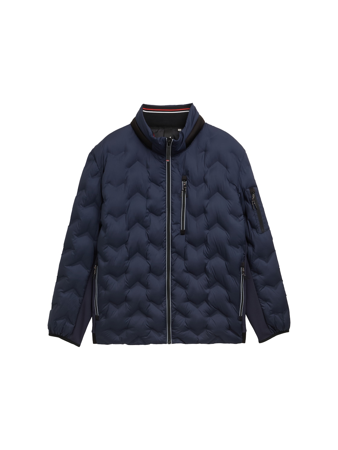 TOM TAILOR Herren Plus Size - Hybrid Lightweight Steppjacke mit verstaubarer Kapuze, blau, Uni, Gr. 4XL von Tom Tailor